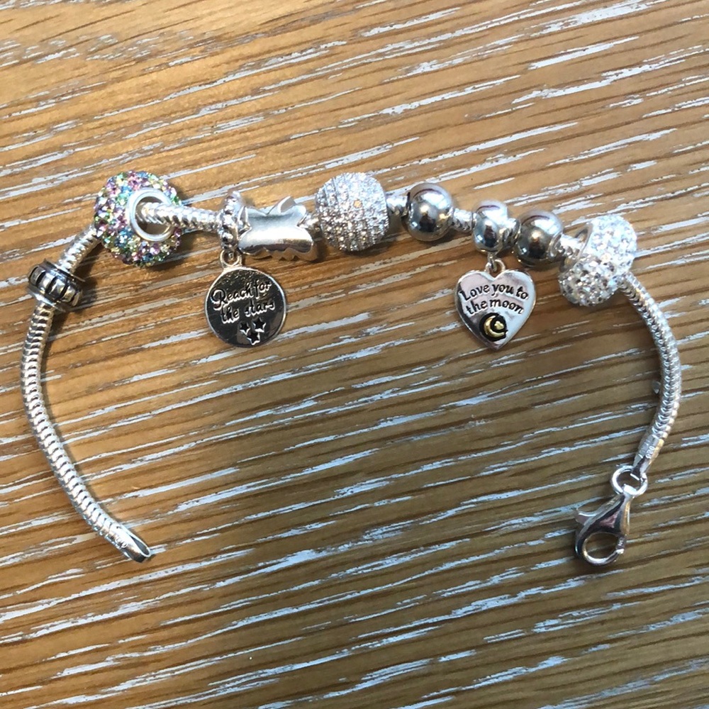NWT never worn Sterling silver beaded bracelet